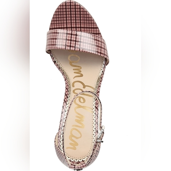 NEW SAM EDELMAN PINK PLAID YARI HEEL 🩷 🖤 9.5 - Picture 6 of 9